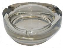 China Round Crystal Glass Hotel Ashtrays Contemporary Style for sale