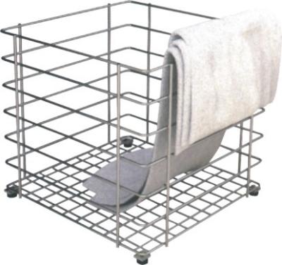China Hotel Square Stainless Laundry Basket For dirty laundry and towel for sale