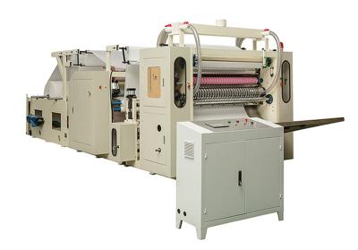 China N-Fold Hand Towel Machine Glue Lamination Point To Point Emboss 180m/Min for sale