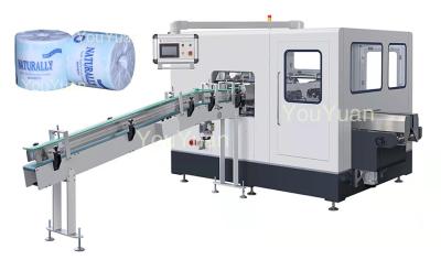 China HMI Control Tissue Paper Cutting And Packing Machine Dia 500mm for sale