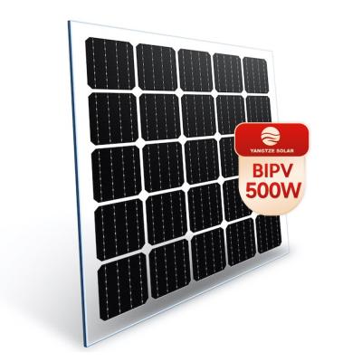 Китай Фотовольтайческие модули BIPV солнечные обшивают панелями Frameless 500W продается