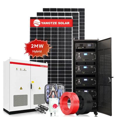 China ODM 2MW Solar Hybrid Kit Hybrid Grid Tie Solar System Ground Installation for sale