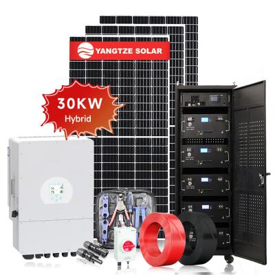 China 30KW Hybrid Solar Power System Kit MPPT Hybrid Inverter With BMS Protection for sale