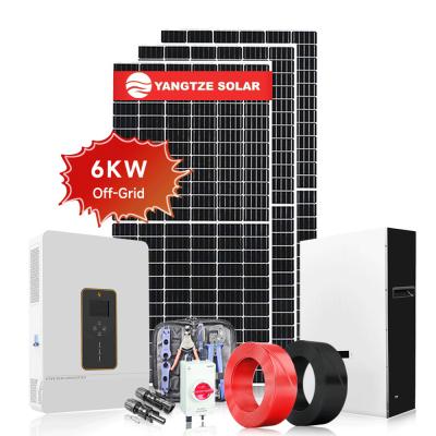 China Eco Friendly Off Grid Solar System Kit 6kw PV System Pure Sine Wave Inverter for sale
