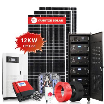 China 12KW Tie Off Grid Solar System Kit With Mono MBB Half Cells Solar Panel for sale