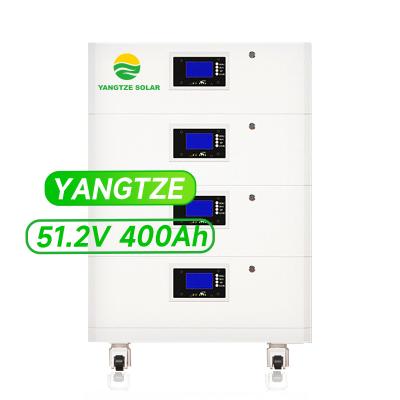 China Customized Stackable Battery Pack Energy Storage Lithium Battery 48V 400Ah for sale