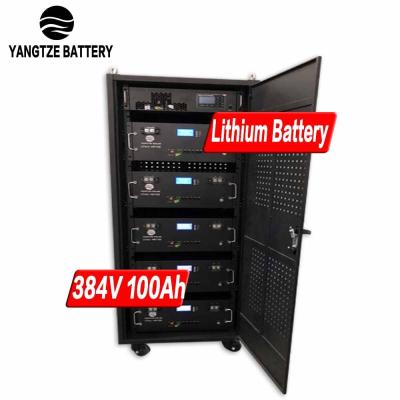 China montado en rack solar de 384V 100AH Lifepo4 Ion High Voltage Lithium Battery en venta