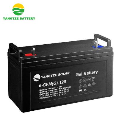 China Self Discharge 12V 120Ah Deep Cycle AGM Gel Battery 14.4V~14.7V for sale