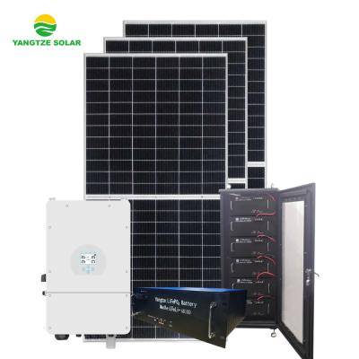 China 50KW Hybrid PV System All Black MBB Monofacial Bifacial Solar Panel for sale