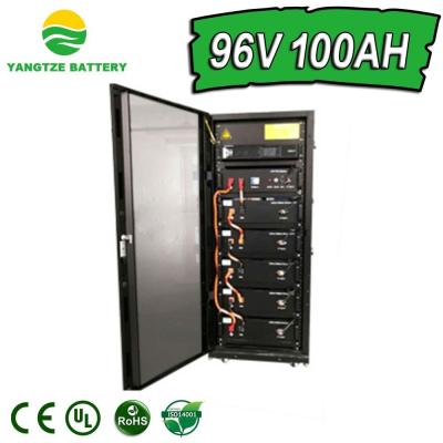 China Solar Lifepo4 Li Ion High Voltage Lithium Battery 96V 100Ah With LCD for sale
