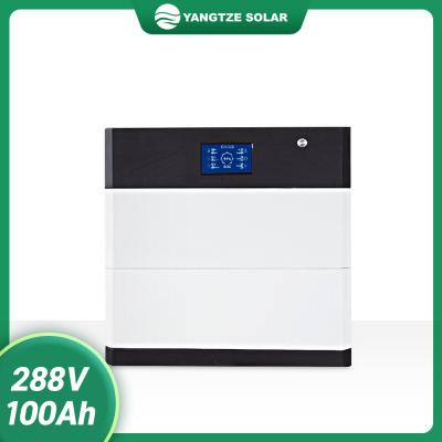China Movable Stackable Solar Batteries Lithium Storage Battery 288V 100Ah BMS Protection for sale