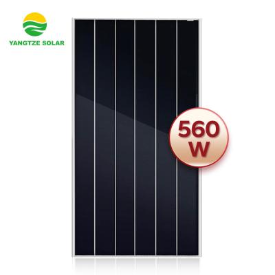China 560W Mono Facial HJT Panels Solar Cell Manufacturer N Type PERC Anodized Aluminium Alloy Frame for sale