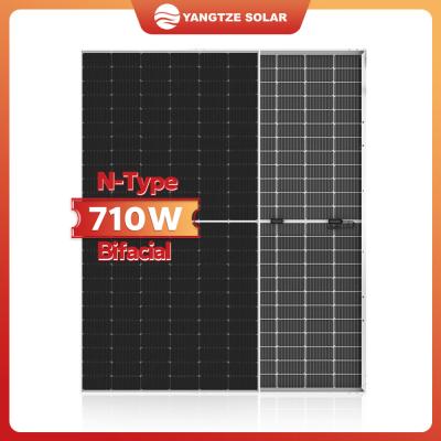 China 710w Rooftop Bifacial Perc Solar Panels System N Type Commercial for sale