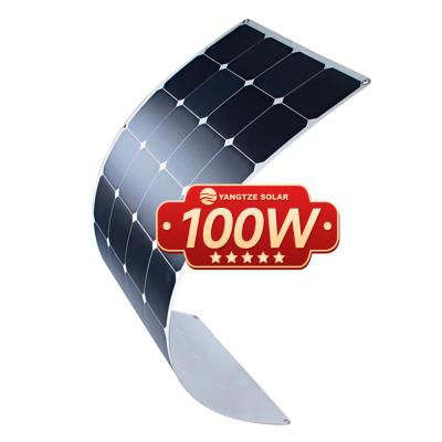 China material dos CIGS do barco 12V Etfe de 100W Flex Solar Panels rv à venda