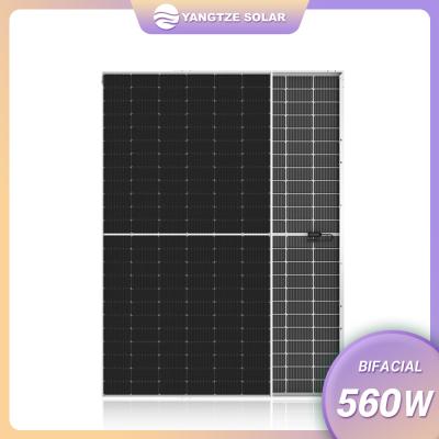 China media célula cortada de los paneles bifaciales solares Frameless del módulo 560W en venta