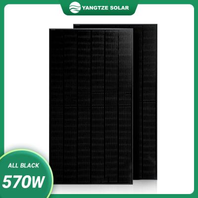 China 10BB Solar Panel Mono 570W Full Black Mono-Facial Solar Panels For Roof for sale