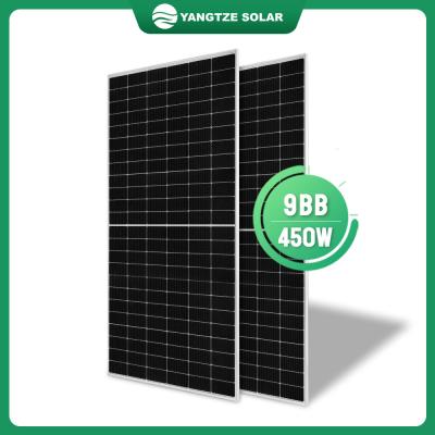 China 450W Commercial PV Mono Facial Solar Panel Sun Paneling Cell 5400Pa Snow Load for sale