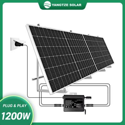 China Mirco Plug And Play Solar System 1200w OnGrid Tie Backup inverter for sale