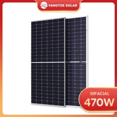China 470W Mono Facial Solar Panel PERC Mono Crystalline Half Cut Cell for sale