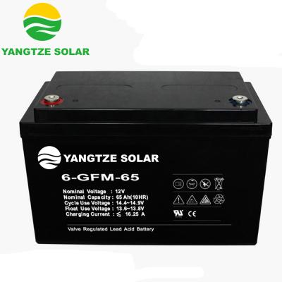 Chine 12V 65Ah AGM Battery With 1500 Times Cycle Life Operating Temperature -20℃~60℃ à vendre