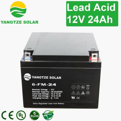 China 12V 24Ah Absorbent Glass Mat Battery 1500 Times Cycle Life Sealed Storage Battery Te koop