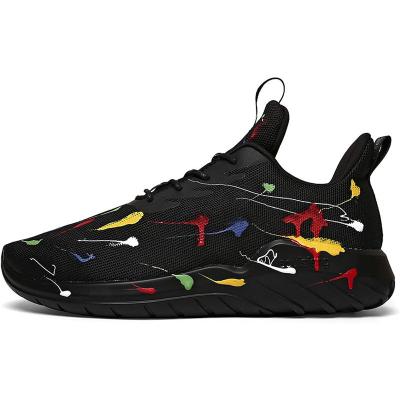 Китай Black Lace Up Men'S Breathable Running Shoes Fashion Walking Sneakers Tennis Shoes продается