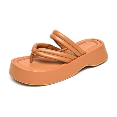 China Thick Shoes Sole Fashion Slippers Summer Lightweight Shoes Light -Colored Shoes Are Suitable For Women And Girls for sale