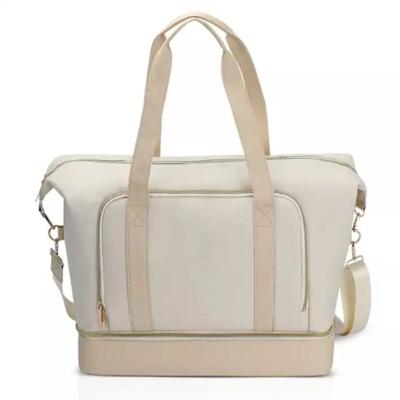 中国 Casual Travel Tote Bag Waterproof Large Capacity Luggage Travel Duffle Bag with Shoe Compartment for Women 販売のため