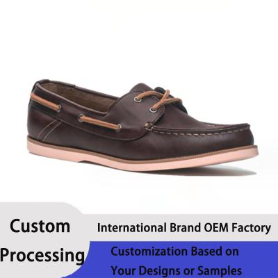 China Loafers Style Genuine Leather Men Shoes Casual Brown Dress Shoes for sale