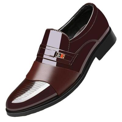 China Microfiber Leather Mens Formal Shoes British Business Style Customized Logo Te koop