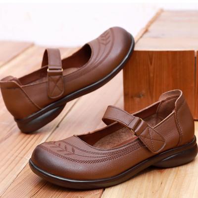 中国 Top Layer Cowhide Kids School Shoes Black Brown Uniform Standard Shoes Manufacturer 販売のため