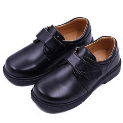 China Boy School Uniforms School Shoes Black Formal Leather Shoes Soft Comfortable And Durable for sale