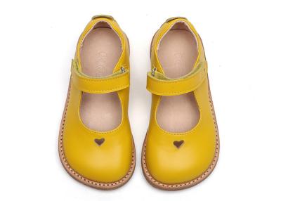China Size Chart Stylish Kids Shoes Wear-resistant Outsole Real Leather Pretty OEM ODM for sale