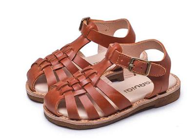 China Cowhide Lining  Toddler Boy Leather Sandals for sale