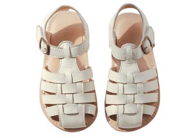 China White Little Girls Princess Dress Shoes Wearproof Leather Sandals Shoes for sale