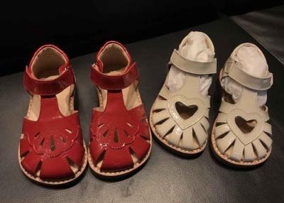China SOEKIDY Soft Kids Shoes Girls Leather Sandals Summer Flat Close Toe Dress Shoes for sale