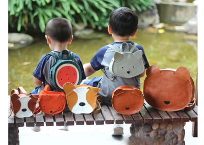 China Los niños de la guarnición del zurriago cubren el CE CPC del cierre con cuero de la cremallera de la mochila en venta