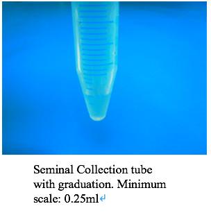 China Jogo da coleção do esperma, jogo masculino do teste da infertilidade com funil/tubo de ensaio à venda