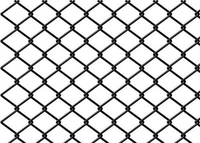 China Black PVC Coated Diamond Chain Link Fence for sale
