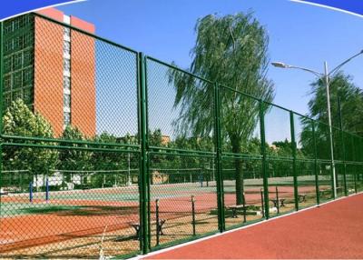 China Playground Green PVC Coated Chain Link Fence 6 Foot Galvanized 50x50mm for sale