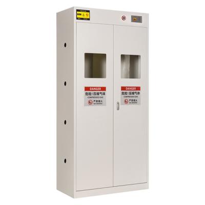 China 2 Cylinders Fireproof Explosion Proof Steel Gas Cylinder Cabinet with Exhaust Vent for sale