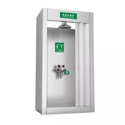 China Stainless Steel Eyewash Station Emergency Safety Shower Room For Hospital for sale