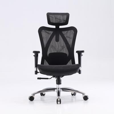 China 350 Alu Alloy Foot Ergo Swivel Mesh Office Chair With Headrest 62*63*106cm for sale