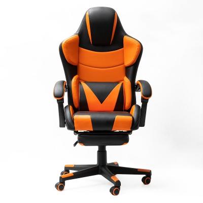 China PU Wheel Orange And Black Esports Gaming Chair 129cm 21kg for sale