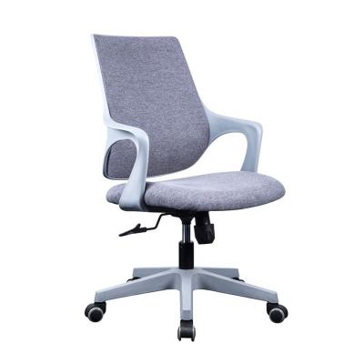 China PP Fiber Swivel Office Chairs With Armrests 300mm Nylon Base B213 White Frame for sale