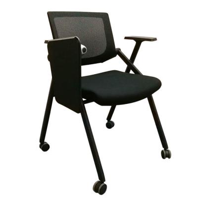 China Sliding Armrest  PA Mesh Foldable Office Chair with Writing Board for sale