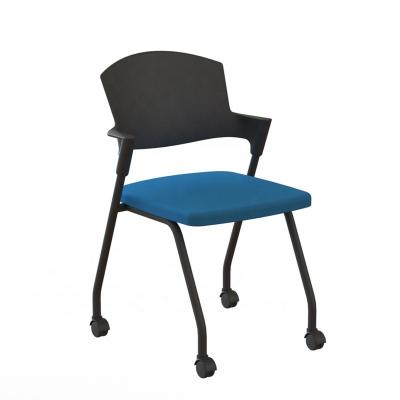 China PP Back Visitor Office Folding Chair Black back Frame for sale