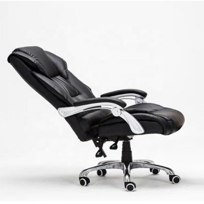 China Black Khaki Leather Task Chair PVC PU Lay Back Office Chair for sale