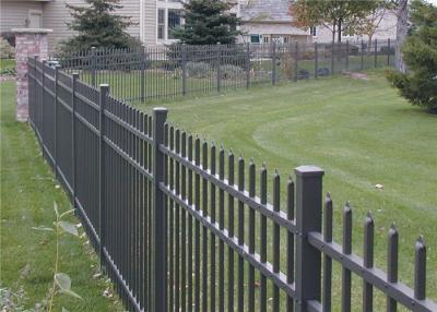 China Galvanized Tubular Steel Fence Panels Iron Decorative Metal Fence for sale