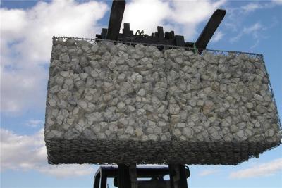 China Hex Galvanised Gabion Baskets 80x100 Wire Mesh Rock Baskets for sale